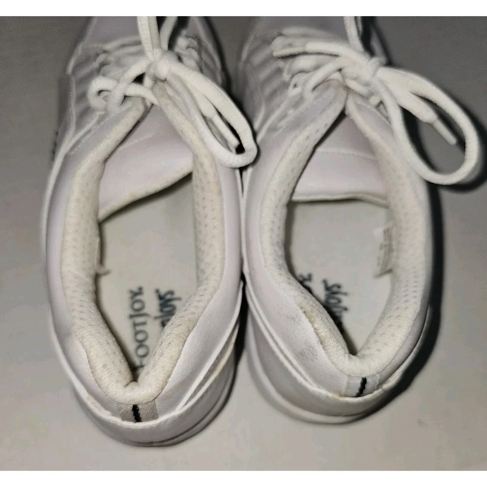 Size 9 M FootJoy GreenJoys 4861 Women White Faux Leather Soft Spike Golf Shoes